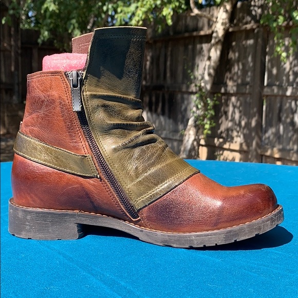 Jafa 2129 Olive & Brown Ankle Boots Size 37 - Picture 4 of 10